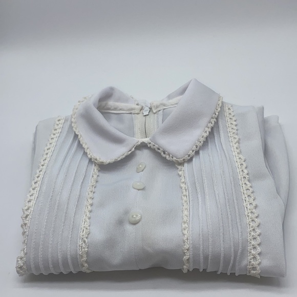 1970s Infant Boys Summer Romper White Vintage Retro Fashion Movie Wardrobe 3-6M - Picture 11 of 11